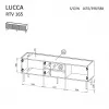 Cama LUCCA 3D TV skapis 165x40x59 melns