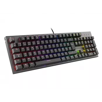 Mehāniskā spēļu tastatūra Genesis Thor 300 RGB — Sarkanie slēdži, kompakts izkārtojums