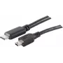 USB kabelis S/CONN 77144-1.0 USB 2.0 1 m USB C – Mini-USB B Melns
