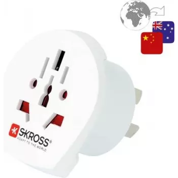 Skross 1.500222-E Ceļojumu adapteris CA W uz AUS/ĶĪNA (1.500222-E)