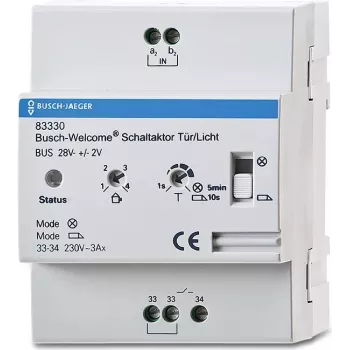 BUSCH JAEGER 83330 - komutācijas izpildmehānisms - stiprinājums uz DIN sliedes - IP20 - Balts - CE - RoHS - 350 W