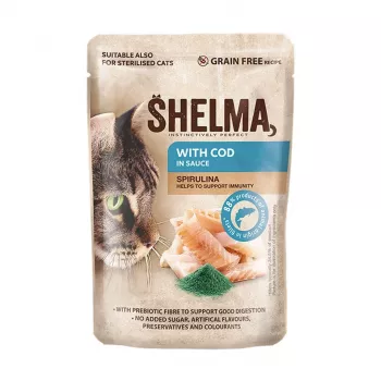 SHELMA ar mencu mērcē - mitrā kaķu barība - 85g