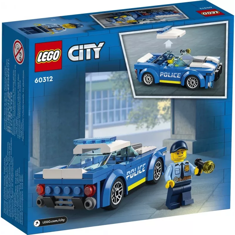 LEGO 60312 City Policijas Auto Būvēšanas Komplekts ar Policista Figūru, Bērniem no 5 Gadiem, Dāvanu Ideja, Piedzīvojumu Sērija