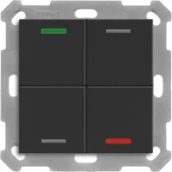 MDT BE-TAL550406.01 KNX spiedpoga Light 55 4-virzienu RGBW matēti melna Neitrāla 1