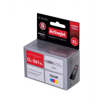 Activejet AC-561NX tinte (aizstāj Canon CL-561XL; Supreme; 18 ml; Krāsa: Ciāna, Fuksīna, Dzeltena)