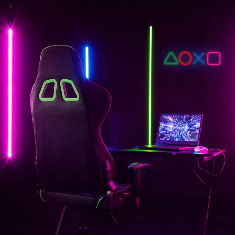 Gaming neon gaismas panelis MANTA SNL111MT – dekoratīvie LED simboli spēļu stacijai
