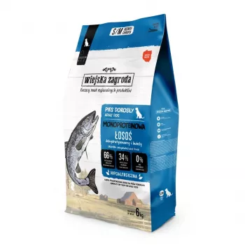 WIEJSKA ZAGRODA Monoprotein Salmon S/M - sausā suņu barība - 6 kg