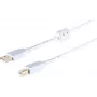USB kabelis ShiverPeaks 77025-WF High Speed USB 2.0 A-B savienotājs, 5,0 m, balts