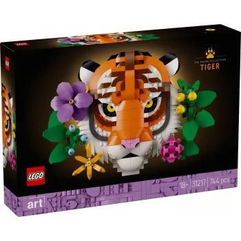 Konstruktors LEGO Art Fauna Collection Tiger 31217 - uzbūvējams tīģera modelis