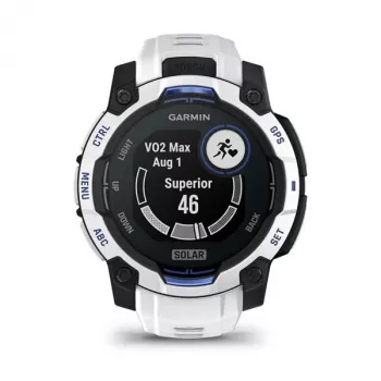 GARMIN Instinct 2 45 mm, MIP 0.9 collas (176×176), GPS, Solar, Silikona siksniņa Zils/Balts