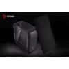 PC korpuss SAVIO Noctis Flow — Cube Mini-ITX/Micro-ATX/ATX, 3x120mm priekšā, 1x120mm aizmugurē, 2x3.5 collu + 3x2.5 collu sloti, rūdīts stikls