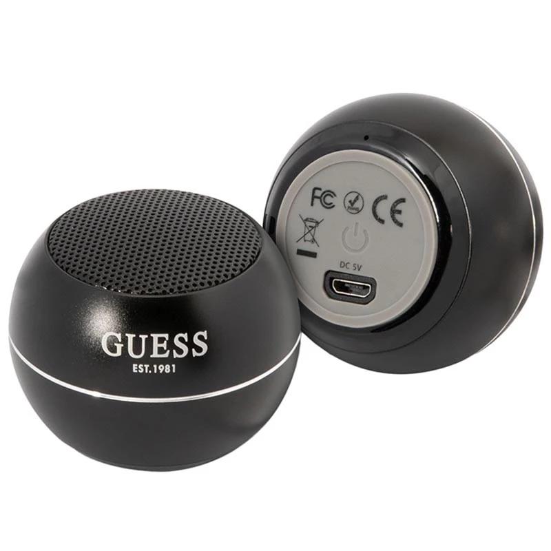 Pārnēsājamais skaļrunis Guess Mini Bluetooth Skaļrunis 3W Melns