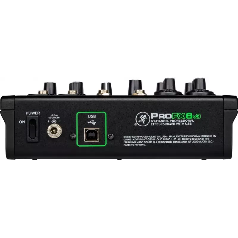 Mikseris Mackie ProFX6v3 kompakts 6-kanālu analogs mikseris ar USB interfeisu