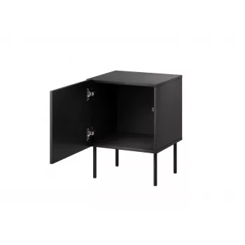 Naktsgaldiņu komplekts Cama Meble SIENA 2 gab., 44,5×40×59 cm, melns matēts, MDF un skaidu plātne