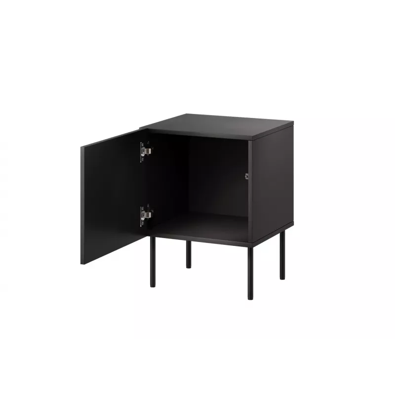 Naktsgaldiņu komplekts Cama Meble SIENA 2 gab., 44,5×40×59 cm, melns matēts, MDF un skaidu plātne