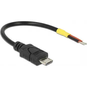 USB kabelis DeLOCK 82697 Micro-USB B 0,1 m Melns