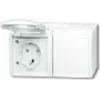 BUSCH JAEGER 2084-0-0723 - Kontaktligzda CEE 7/3 - 2P+E - Balta - IP44 - 250 V - 16 A