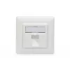 Digitus sienas plāksne Keystone moduļiem, Vācu tips, vidējā plāksne 50x50 mm, rāmis 80x80 mm | DN-93811