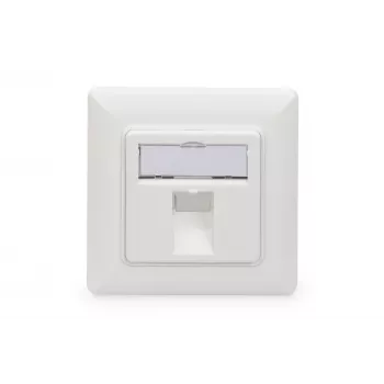 Digitus sienas plāksne Keystone moduļiem, Vācu tips, vidējā plāksne 50x50 mm, rāmis 80x80 mm | DN-93811