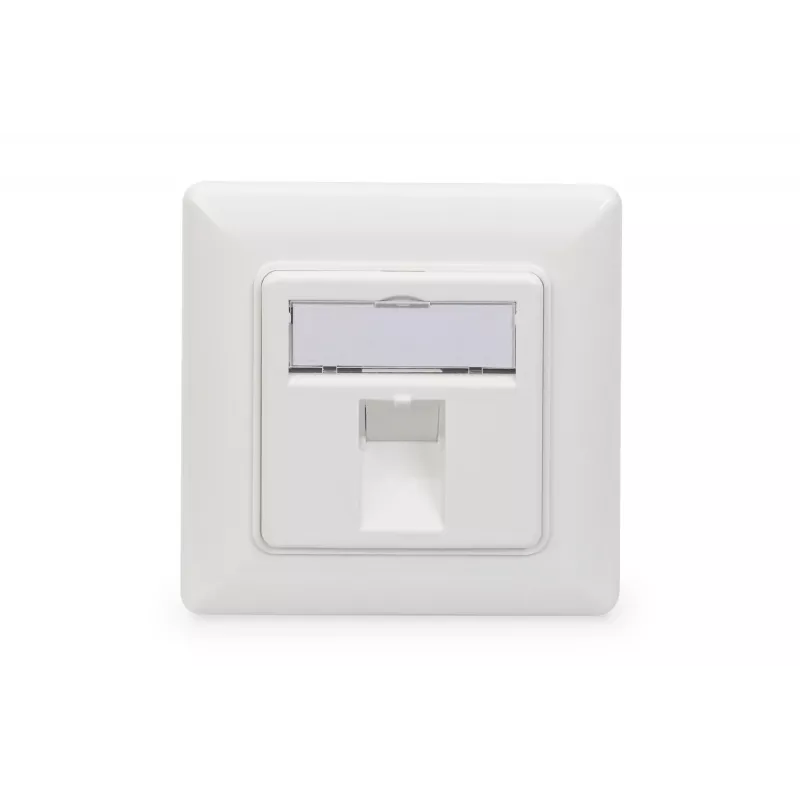 Digitus sienas plāksne Keystone moduļiem, Vācu tips, vidējā plāksne 50x50 mm, rāmis 80x80 mm | DN-93811
