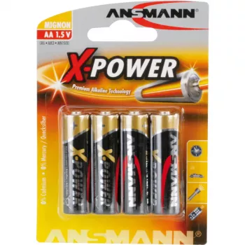 Vienreizējās lietošanas baterijas Ansmann Mignon AA LR6 x4