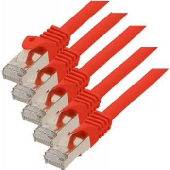 Tīkla kabelis sarkans Cat7 S/FTP RJ45-RJ45 0,5m ShiverPeaks