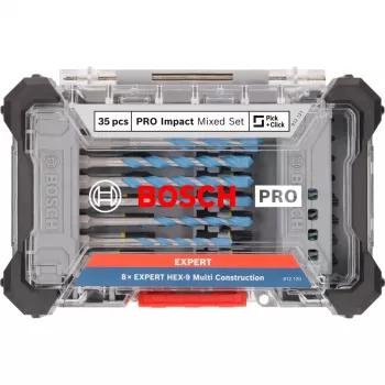 Urbju un skrūvgriežu komplekts Bosch PRO 35 gab. 2608522518 — urbji metālam, kokam, mūrēšanai