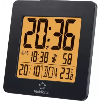 renkforce Radio pulkstenis 4161c12 Melns 2 modinātājlaiki (1383425)