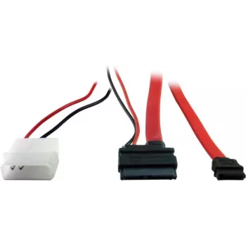 Inter-Tech SATA-Adapter - Slimline SATA uz iekšējo barošanas avotu, 4-pin, SATA - 15cm - Sarkans (88885323)