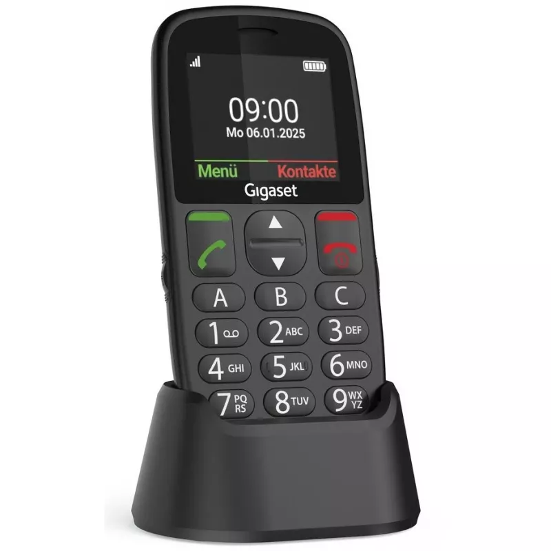 Gigaset GL395 mobilais tālrunis, melns