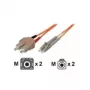 Tecline exertis Connect optiskais lēciena kabelis SC multi-mode (M) – LC multi-mode (M) 3 m OM2 50/125 µm oranžs (85603)