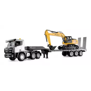 Amewi 2-in-1 Low Loader un Ekskavatora Komplekts G836E/G041E 1:24 RTR Mērogs