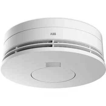 Dūmu detektors Busch-Jaeger 2CKA006800A2718 fotoelektrisks atstarojošs vadu savienojams, Ø12 cm, H47.5 mm