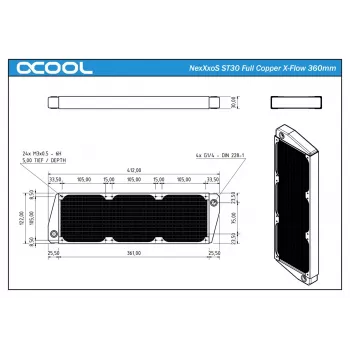 Radiators Alphacool NexXxoS ST30 Full Copper X-Flow 360mm (14230)
