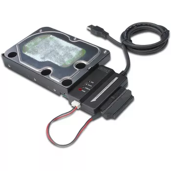 DIGITUS DA-70325 - Cietā diska kontrolieris - 6,4 cm, 8,9 cm (2,5 inch, 3,5 inch) - ATA / SATA 3Gb/s - 300 MB/s - USB 3.0