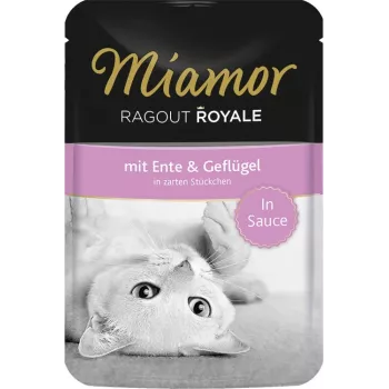 Miamor Ragout Royale 74072 mitrā barība kaķiem Pīle Pieaugušiem 100 g, bez sojas, paciņa