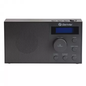 Radio DENVER DAB-51B — kompakts digitālais radio DAB+/FM/AM, melns