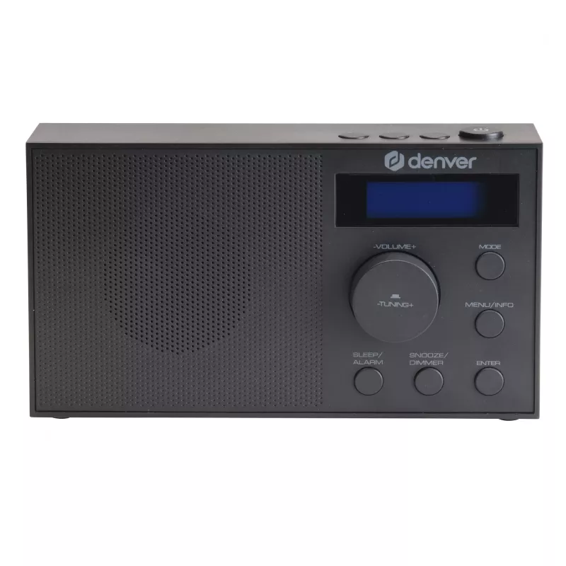 Radio DENVER DAB-51B — kompakts digitālais radio DAB+/FM/AM, melns