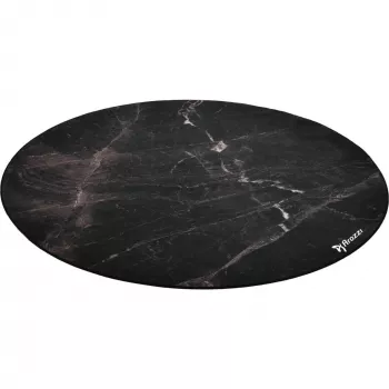 Arozzi Zona Apaļais Grīdas Paklājs Krēslam — Black Marble