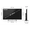 Sharp 43HP6265E 43 collu UHD viedtelevizors Google TV Melns