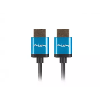 HDMI kabelis LANBERG CA-HDMI-22CU-0018-BK 1.8 m — HDMI Type A uz A, HDMI 2.0, 18 Gbit/s, ARC, zeltīti kontakti