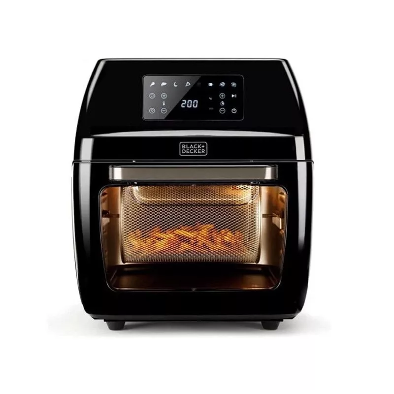 Gaisa fritieris Black & Decker BXAFO1200E — 12 L, 1700 W, skārienvadība, 40–200°C, rotisserie, cepšana un gatavošana
