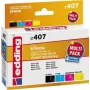 edding printera kasetnes EDD-407 melna, ciāna, fuksīna, dzeltena saderīgas ar EPSON T0715, 4 komplektā