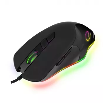 Optiskā spēļu pele ESPERANZA EM132 — 7 pogas, 7200 DPI, RGB, labā roka, USB 2.0, 1.5 m kabelis
