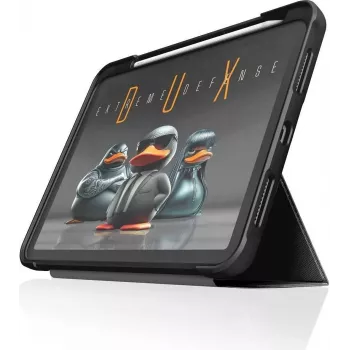 STM Dux Ultra Case | Apple iPad 11 (2025) / iPad 10,9 (2022) | melns/caurspīdīgs | STM-222-486KX-01