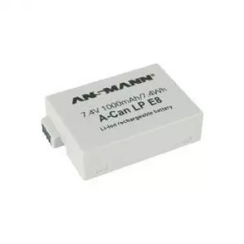 Ansmann A-Can LP-E8 - Kameras akumulators Li-Ion 1000 mAh - Canon EOS 550, 600, 650, 700, Kiss X4, Kiss X5, Rebel T2i, Rebel T3i, Rebel T4i, Rebel T5i