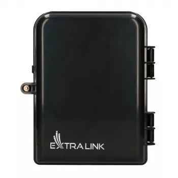 Extralink Eliza V2 šķiedru optikas savienojuma kārba, 16 savienojumi, melna, Mid-Span