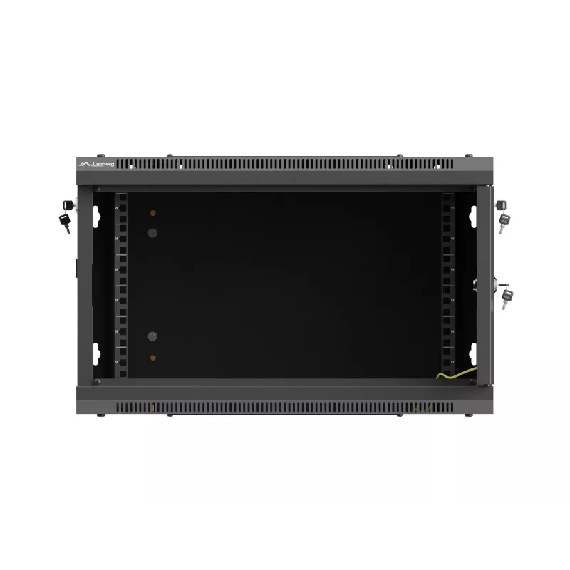 Sienas stiprinājuma 19 inch skapis 6U 600x600 melns