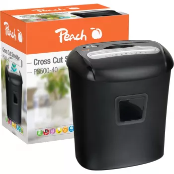 Peach PS500-40 papīra smalcinātājs šķērsgriezums 68 dB Melns
