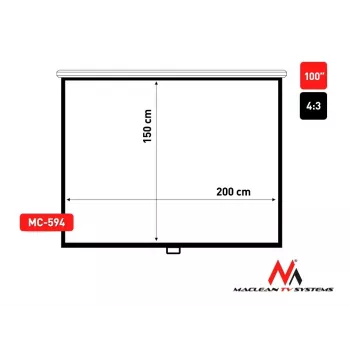 Projekcijas ekrāns Maclean MC-594 2.54 m (100 collas) 3:4